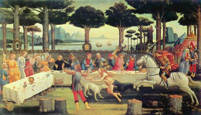 The Banquet in the Pine Forest by Sandro Botticelli